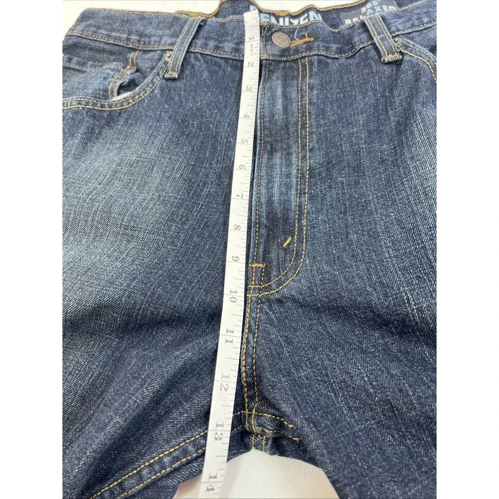 Levi's Denizen 285 Relaxed Fit 100% Cotton Blue Denim Jeans Straight Leg Size 38